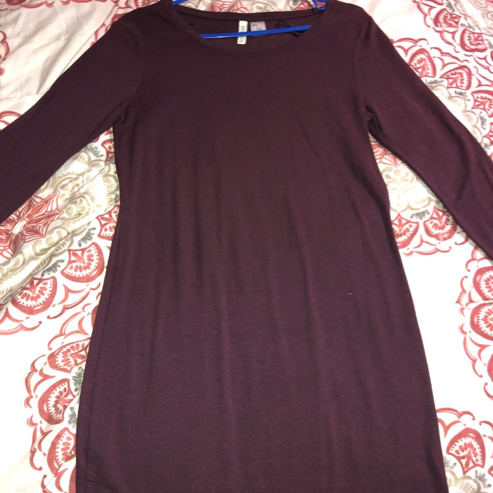 Casual plum dress.